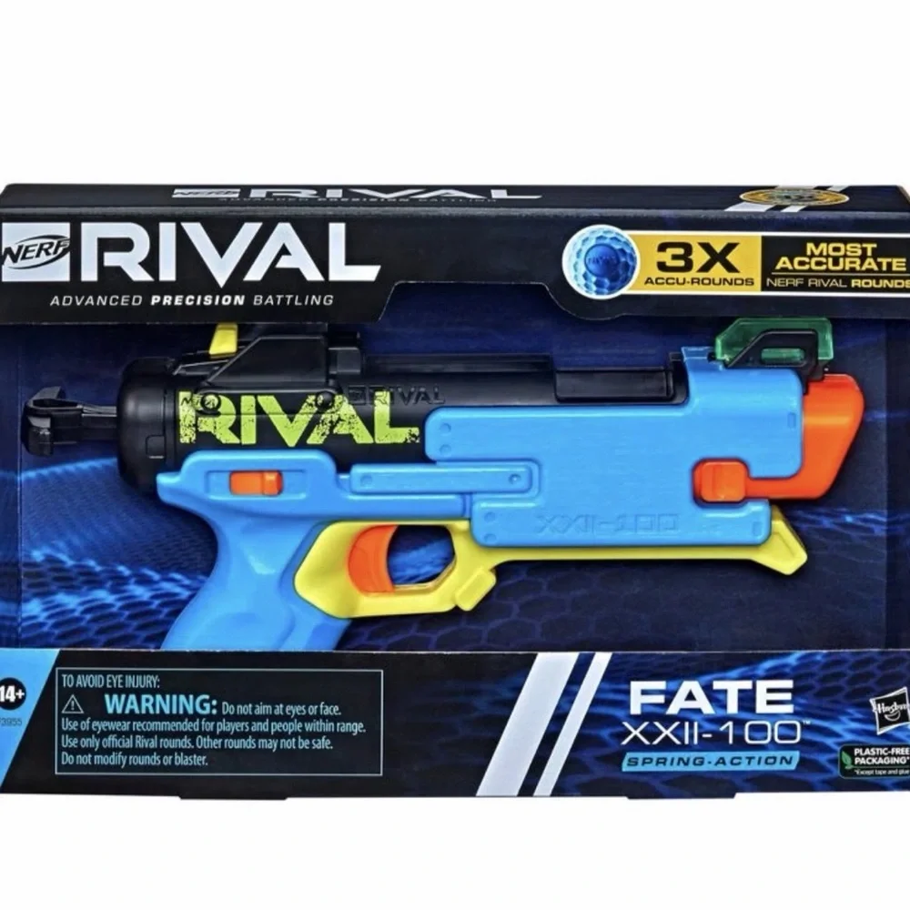 Nerf Rival Fate XXII-100 Blaster - Blue, Orange, and Yellow